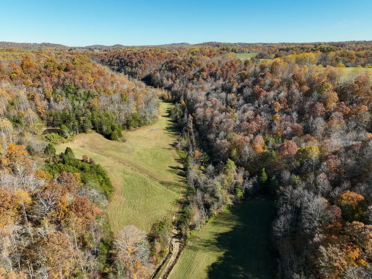 Aerial view of the valley